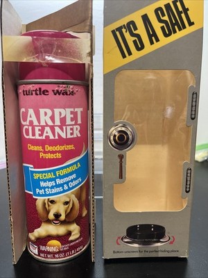 Vtg 1988 CALIFORNIA SAFE Hidden Compartment Stash Can Turtle Wax Carpet Clean C8