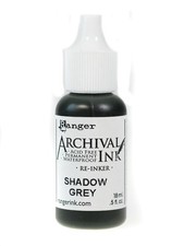 Ranger Archival Ink Shadow Grey re-Inker Bottle, 0.5 oz.