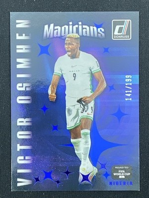 Victor Osimhen 2025-26 Panini Donruss Road to FIFA World Cup Magicians Blue /199