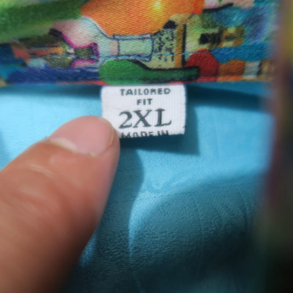 Robert Graham Shirt Mens 2XL Colorful Bottle Print Modern Americana Tailored Fit - Image 3 of 4