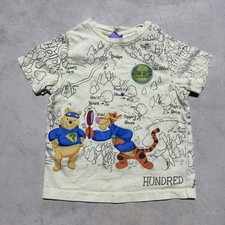 Vintage Kids Tigger Short Sleeve Shirt 4T Pooh Disney Y2K All Over Print