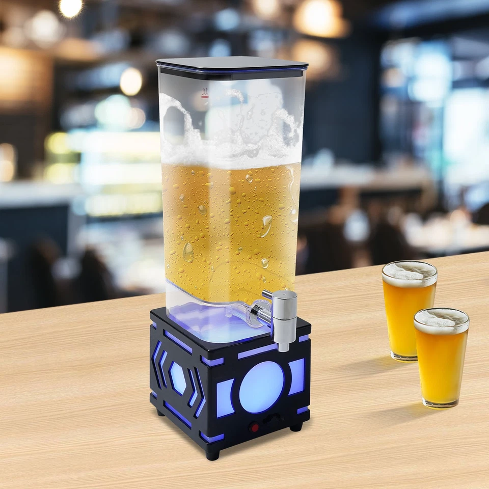 Коммерческий дозатор холодных напитков соков замороженный лед напиток 3 л со светодиодной подсветкой - Изображение 2 из 4