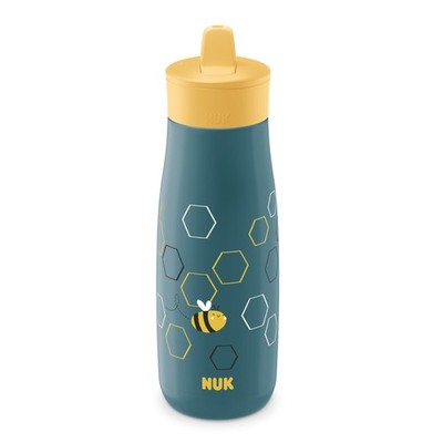 NUK Mini Me Flip Straw Toddler Water Bottle 15 Ounces, Nature 