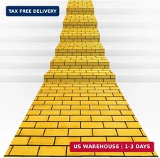 4.5 x 20 Feet Yellow Brick Road Floor Runner for Wizard Party Decorations,Large