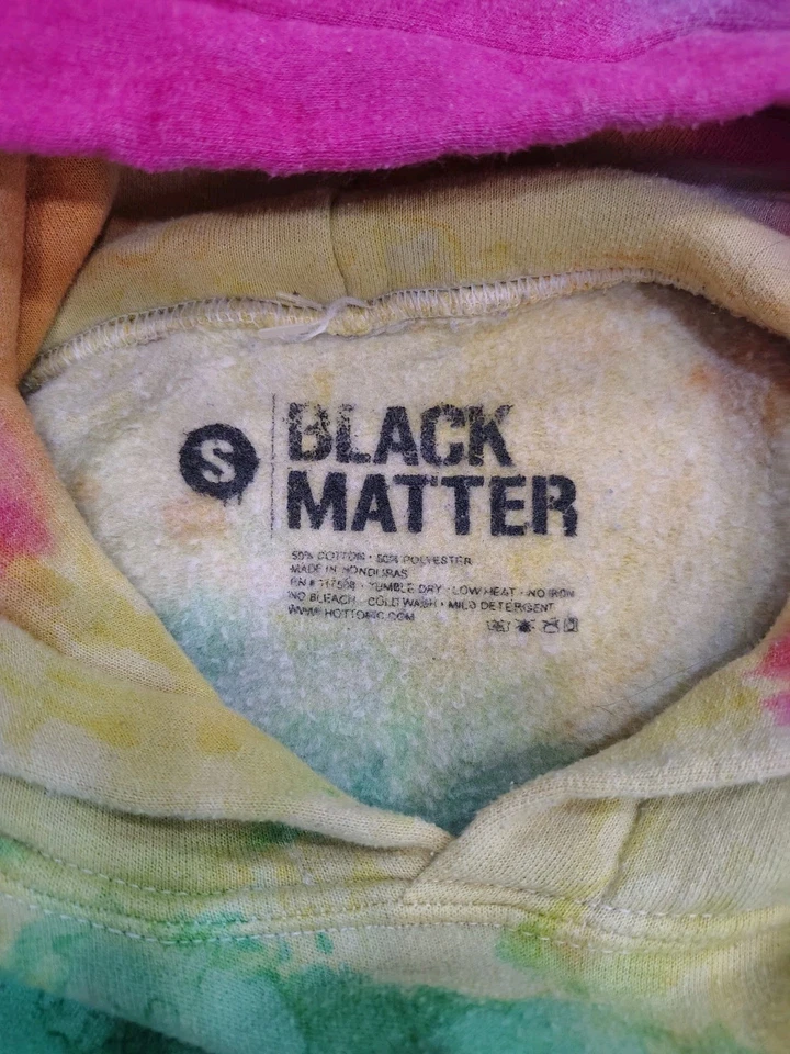 Pullover con Capucha Negro Matter Tie Dye Arco Iris Multicolor Stay Weird Mujeres Pequeño Foto 3 de 4