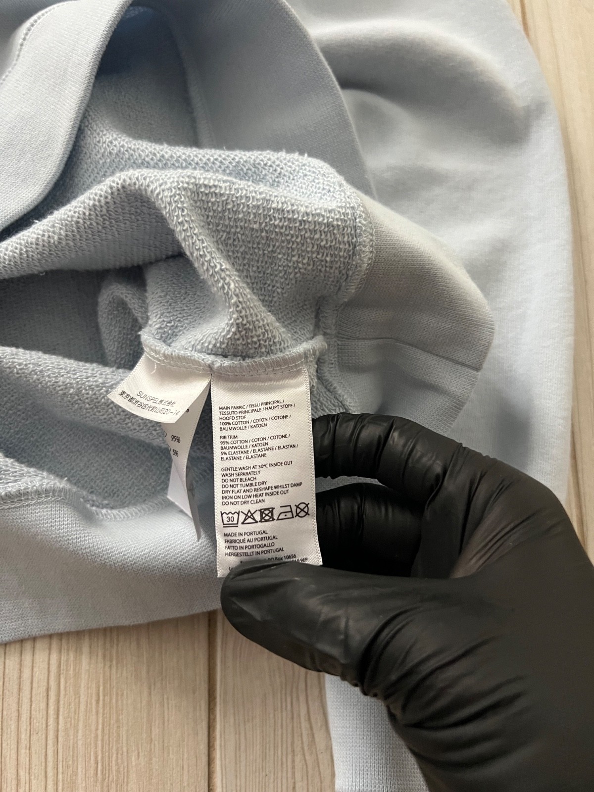 Sunspel Loopback Sweatshirt Blue Small Basic - image 11