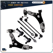 2006 2007 For Ford Focus 8pcs Front Lower Control Arms Sway Bars Tie Rods Kit