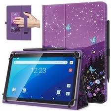 Universal Case for 10.1 Inch Android Tablet with Pen Loop, Lightweight Foldin...