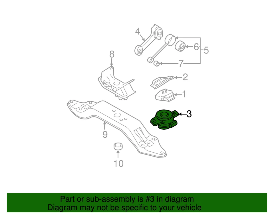 Suporte Subaru genuíno 41022AE021 - Imagem 3 de 3