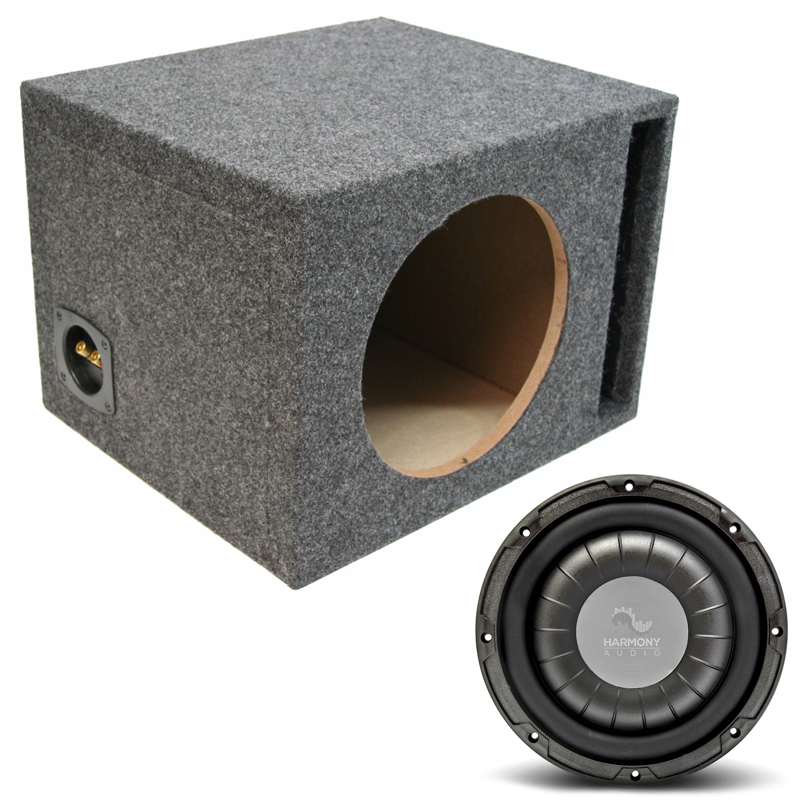 Harmony Audio HA-F104 Flatline 10" Subwoofer 350W RMS w/ Ported Single Enclosure