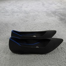 Rothy's The Point Shoes Womens Size 6.5 Black Knit Flats Pointed Toe Washable
