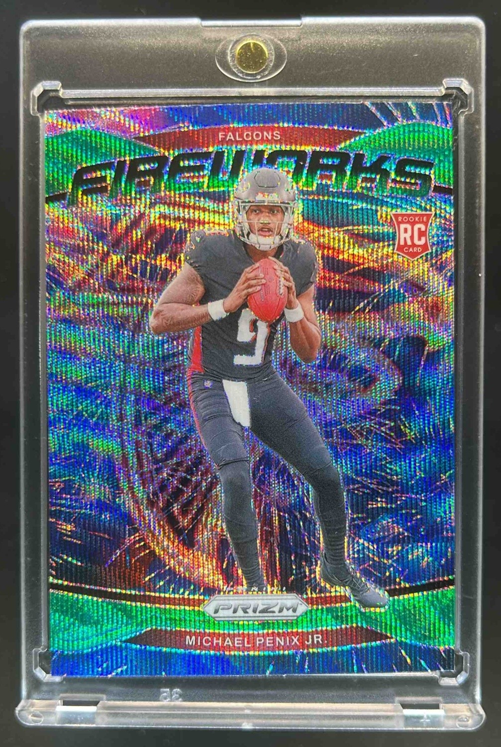 2024 Prizm Michael Penix Jr. Fireworks RC Green Wave #16 Falcons