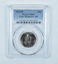 2013-D Washington Quarter ATB Fort McHenry MS67 PCGS