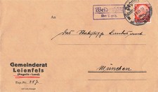 166674) Weidenh&uuml;ll &uuml;ber Pegnitz, PHSt. auf DR-Blg 1933, Gemeinderat Leienfels