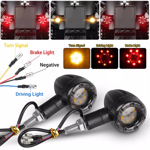 4x Motorcycle LED Turn Signals Blinker Lights For Yamaha V Star 250 650 950 1 TO - Picture 4 of 9