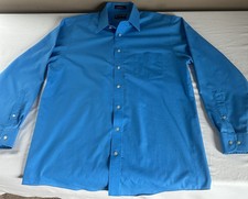 Stafford Performance Classic Fit 161/2 34-35 The Super Shirt Long Sleeve Blue