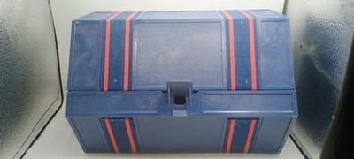 Rolykit Blue Roll Up Storage Box Craft Case Jewelry Sewing Fishing Tools Vtg
