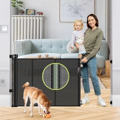 HEELALBABY REINFORCED 55" WIDE RETRACTABLE BABY GATES - BLACK
Opens in a new window or tab