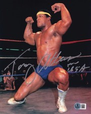 Tony Atlas Signed WWE 8x10 Photo BAS COA Mr. USA Picture WWF WCW ECW NWA Auto'd