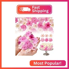 40 Pcs 2 Kinds Natural Pressed Dried Edible Flowers for Cake Topper Decoration -