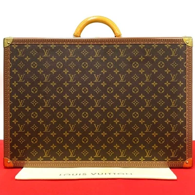 LOUIS VUITTON Alzer 60 monogramme coffre cuir PVC marron 490-2 - Photo 1/4