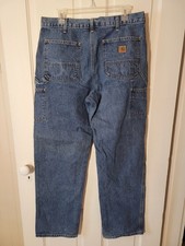 Men's CARHARTT CARPENTER UTILITY B13 DPS JEANS  tagged 36x34  June 2016 date