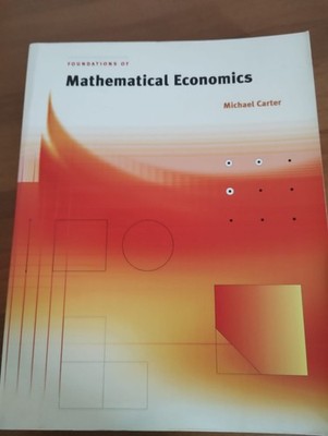 Grundlagen der mathematischen Ökonomie - M. Carter - The MIT Press