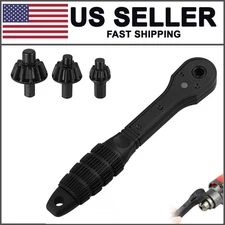 2-in-1 Ratchet Drill Chuck Key Wrench Universal Chuck Key Replacement for Drill