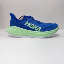 Hoka One One Carbon X2 Dazzling Blue/Green Ash Sneaker (Right Shoe Only) Sz 9D