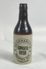 Ginger Beer GERNHARDT'S Stoneware Bottle Mansfield, Ohio Capacity 8 oz.