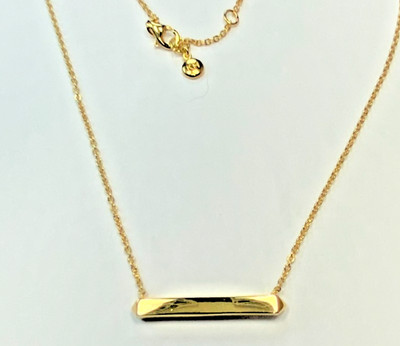 Kit Heath Manhattan Bar Necklace 18K Gold Over Sterling Silver 18'' NWT 7g