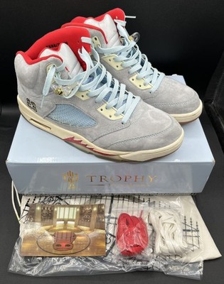 JORDAN 5 RETRO TROPHY ROOM ICE BLUE SIZE 13 W/ BOX & ACCESSORIES (MVP034208)