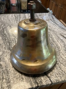 Vintage Brass Fire Truck Bell & Clapper 16lb Collectible Rare Sustains Long