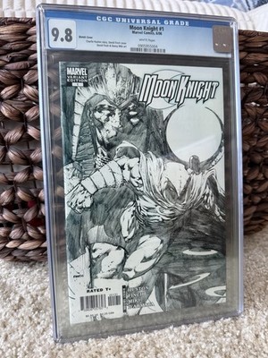   Moon Knight #1 (2006) CGC 9.8 White Pages  Sketch Variant   David Finch Cover