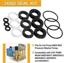 34262 Seal Kit for Cat Pump 66DX 6DX Pressure Washer Pump 66DX40G1I, 6DX35G1I