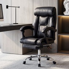 Office Chair Executive Computer Desk Gaming Chair Reclining High Back PU Leather