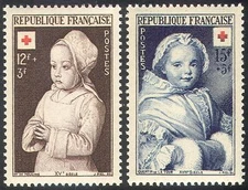 France 1951 Red Cross/Medical/Health/Welfare/Art/Children 2v set (n29792)