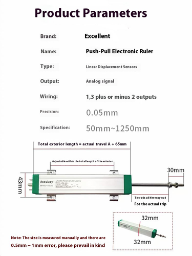Digital Electronic Ruler Hydraulic Rod Displacement Length Measurement Sensor - Picture 10 of 14