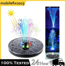 Solar Powered Fountain Water Pump Night Floating Garden Bird Bath Kit w/ 6 LED