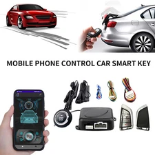 SUV Keyless Entry Engine Start Alarm System Kit Push Button Remote Control Stop