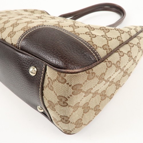 Auth GUCCI Princy Sherry GG Tote Bag Beige Canvas Leather 163805 Used - Picture 11 of 24