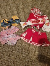 BUILD A BEAR CLOTHES  ACCESSORIES 18 PIECE LOT CHEER OUTFIT, BIKINI, SANDALS