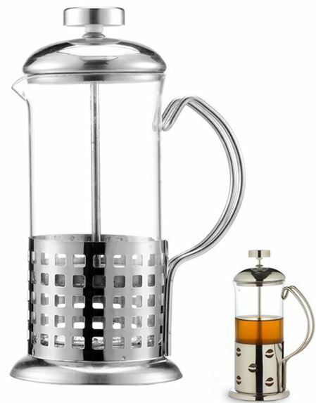 Coffee Plunger Pot French Press Filter Jug Tea Maker Steel Glass Cafetiere  350ml
