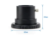 Telescope Eyepiece adapter SCT Thread to 1.25" Interface Adapter Telescope Black