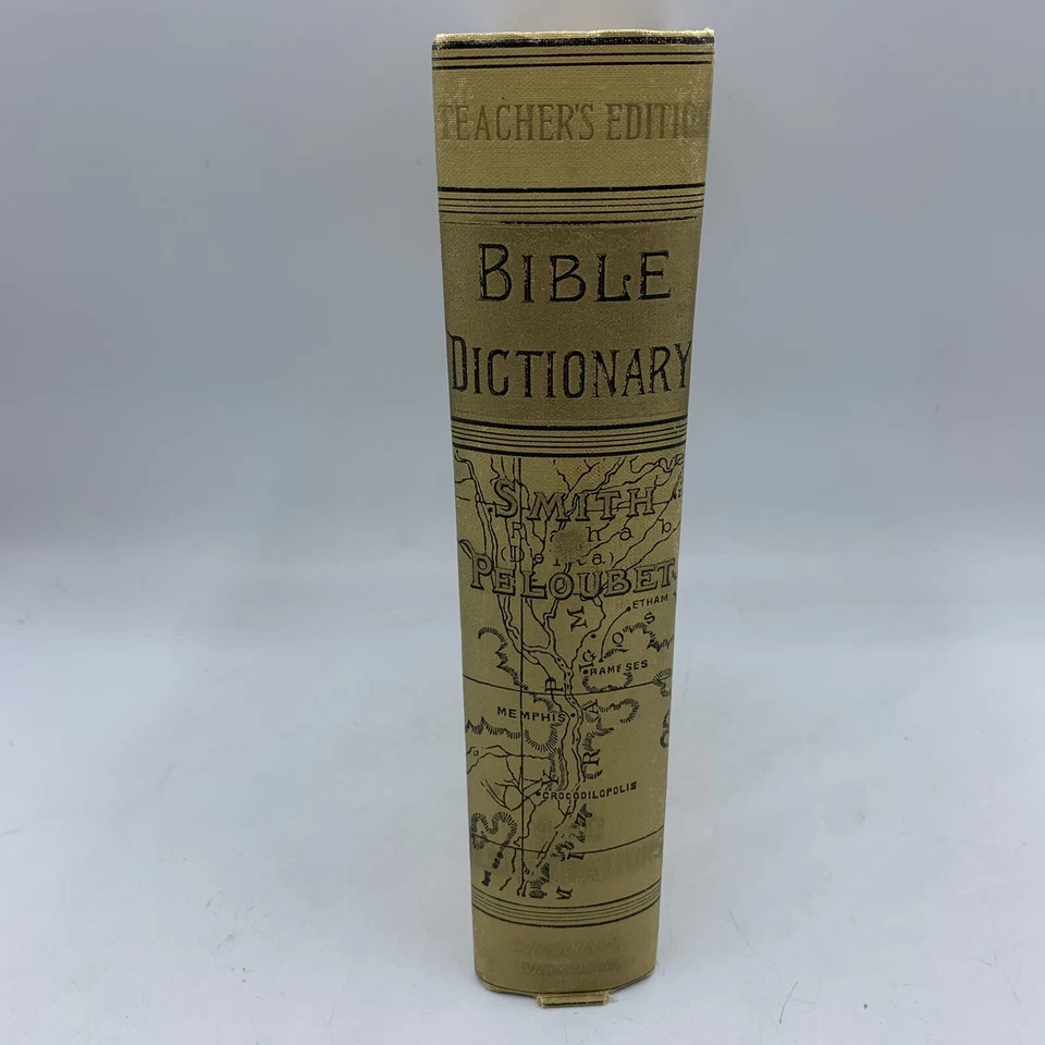 1884 Teacher’s Edition Bible Dictionary by WM. Smith Illustrations & Color Maps Foto 4 de 4