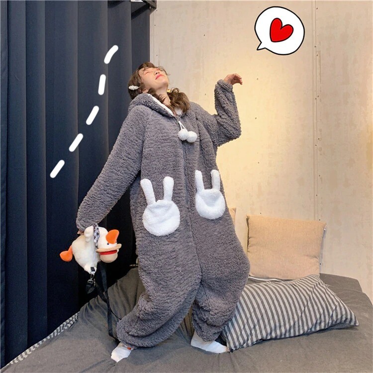 Bunny Onesie Cute Onesies For Adults Pajamas Pink Bunny Onesie