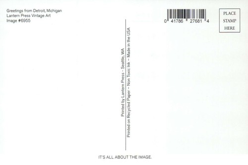 Greetings from Detroit Michigan, Buildings etc MI - Modern Large Letter Postcard - Picture 2 of 2