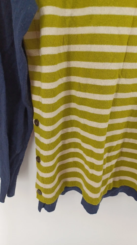 Suéter a rayas con botones laterales para mujer J.Crew talla mediana multicolor. Foto 3 de 4