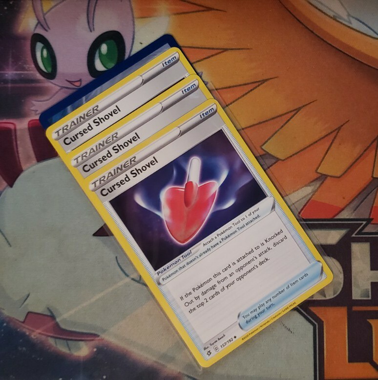 4x Cursed Shovel 157/192 Rebel Clash Set Uncommon Pokemon Card NEAR MINT