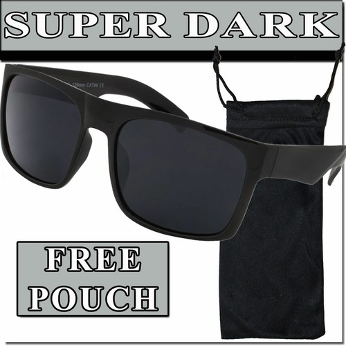 MENS SUPER DARK SUNGLASSES OG STYLE LOC FLAT TOP GANGSTER BIKER STYLE